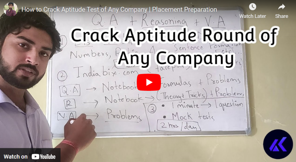 How to Crack Aptitude Test of Any Company | Placement Preparation - Educast